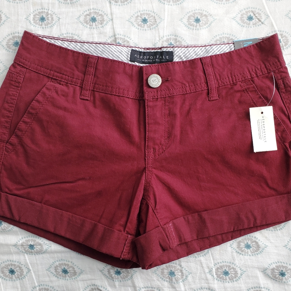 NWT Red Aeropostale Midi Shorts